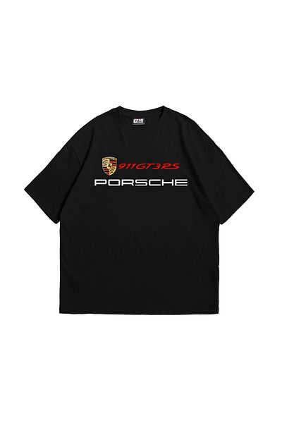 Sekizbiraltı Μαύρο μπλουζάκι Unisex με στάμπα αγωνιστικών αυτοκινήτων 911