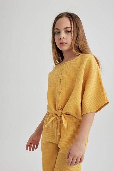 DeFacto B5062A8 Ss Girl's Short Sleeve Blouse