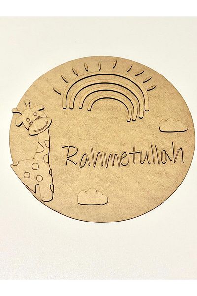 MT Wooden Painting Children's Door Ornament