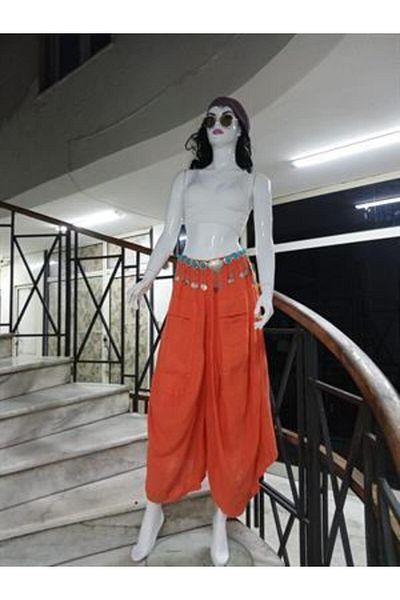 Bohem Stil Italian Linen Shalwar Trousers with Pockets (between Size 36-48)
