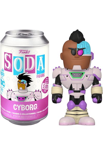 Funko Teen Titans Go: شخصية Cyborg SODA المصنوعة من الفينيل - الإصدار العادي من Chase