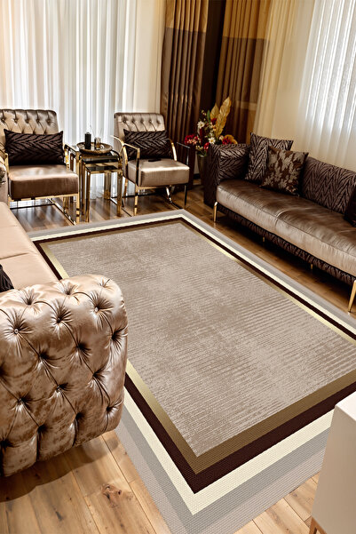 YTR HOME Dijital Baskı Yıkanabilir Kaymaz Taban Dekoratif Salon Mutfak Halısı...