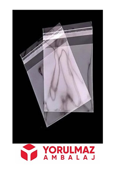 yorulmaz ambalaj 20 Adet Şeffaf Bantlı 35x50 Cm Orta Boy Parlak Jelatin  Hedi...