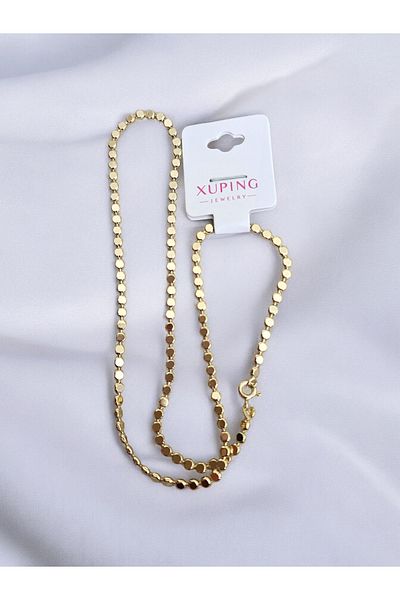 XUPING JEWELRY Melekcehobi Jewelry Xuping 50 cm Scrunch Chain in 14K Gold Color