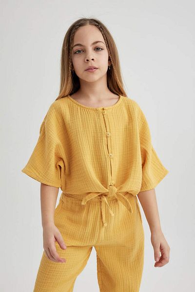 DeFacto B5062A8 Ss Girl's Short Sleeve Blouse