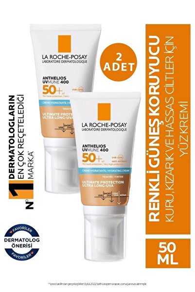 La Roche Posay Anthelios Uvmune SPF+50 Hassas Ciltler İçin Yüksek Korumalı Renkli Yüz Güneş Kremi 2