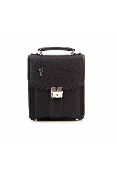 KEMAL TANCA Men's Genuine Leather Black Handbag
