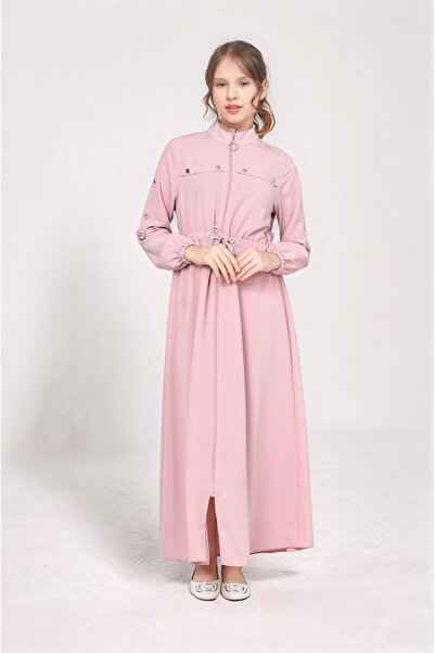 Dalikda Genç Kız Uzun Tesettür Ferace - Şık ve Rahat Kapalı Giyim Elbisesi