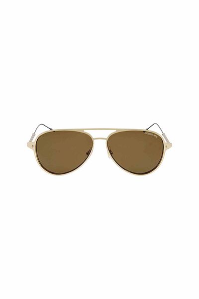 Montblanc 0059 002 59 Gold color sunglasses Unisex