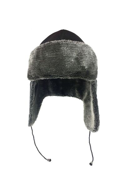 Shark Anatolia Pilot Furry Hat Snow Ski Black