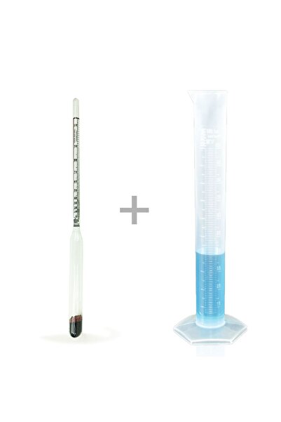 Alla France Alla Dual 0-100 Alkolmetre Ve 250ml Plastik Mezür Seti