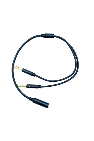 Veggieg 3.5mm Kulaklık ve Mikrofon Ayırıcı Y Kablo