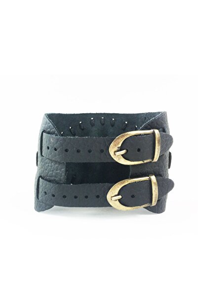 Shark Anatolia Well Filled Leather Bracelet Black
