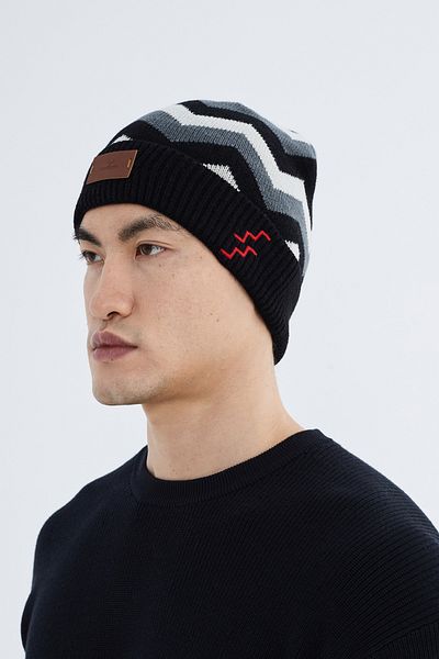 Nordbron Men's Light Gray Logo Soft Knitwear Beret - Stretchy Double Fold Winter Hlfit