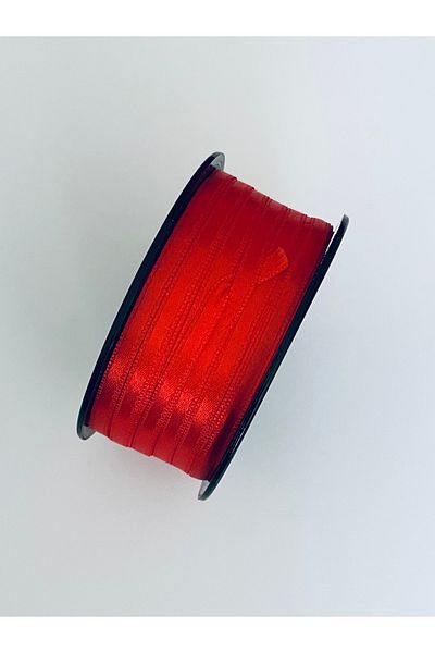 Öztürk Satin Ribbon 5mm X 100Meters. Color No: 310. Red. Pantone: 18-1660