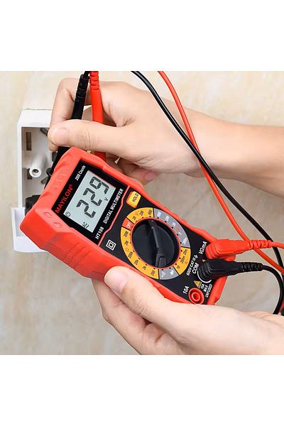 Mayilon Ht108l مقياس رقمي احترافي متعدد مع نطاق تلقائي لإضاءة الشاشة 600 فولت 10 أمبير تيار متردد تيار مستمر
