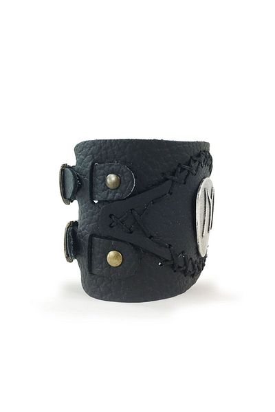 Shark Anatolia Well Filled Leather Bracelet Black