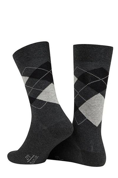 D'S Damat Anthracite Men's Plaid Socks