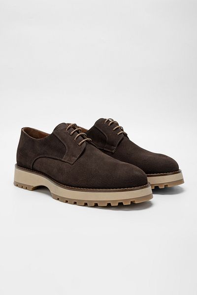 Valmenti Men's Brown Nbk Genuine Leather Casual Shoes