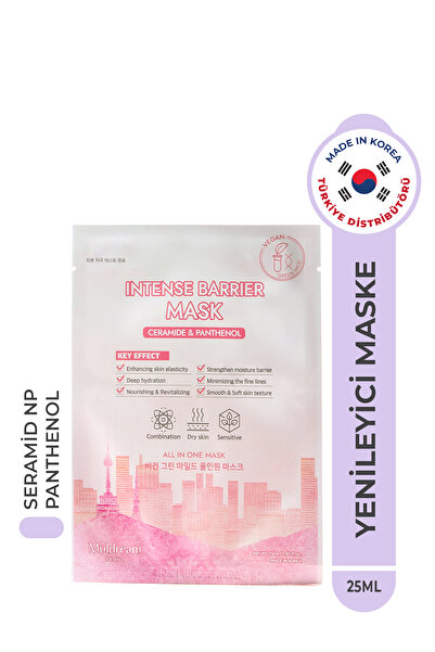 Muldream İntense Barrier Mask Kağıt Yüz Maskesi Kuru Ve Hassas Cilt Onarıcı B...