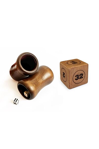 Helena Wood Art كوب النرد الخشبي ومجموعة النرد المسمار