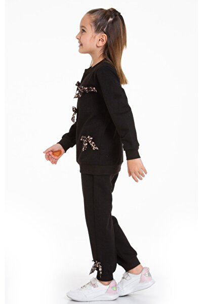 Cici kız Baby Junior New Season Girl's Leopard and Sequin Patterned Children's Set