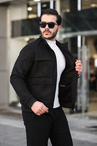 ixir Nubuck Men's Seasonal Coat - Bag Pocket, Black