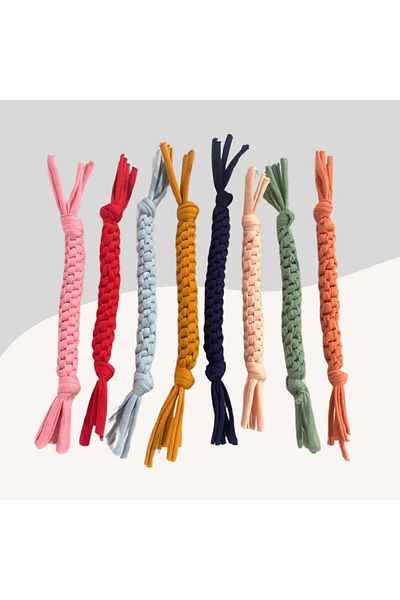 Miçikopet Bite Rope for Small Breed Dogs 17-18cm Red