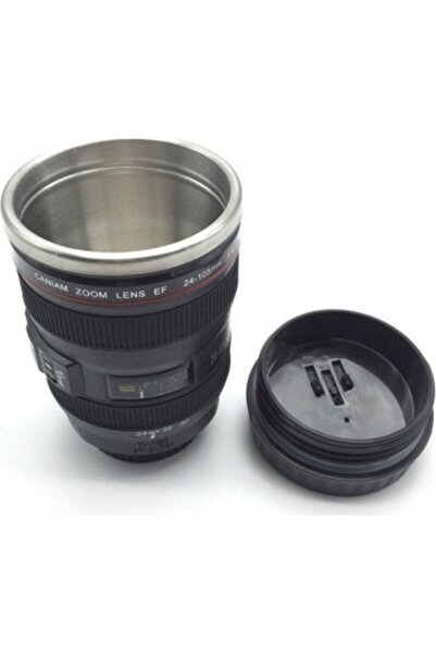 Lexi Bella Coffee Color Steel Tea Thermos - Convenient Hot Cold Cup Mug with Objective Lens