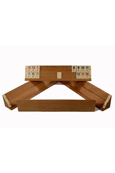 Tuana Game Solid Natural Wood Okey Set Open