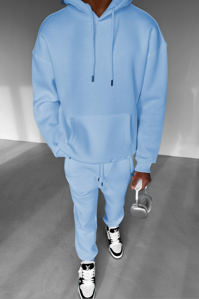 ruNadeS Ανδρικό Σετ Φούτερ με κουκούλα με κουκούλα από Fleece Oversize - Walking