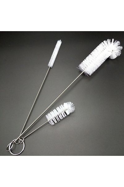 Choice 3pcs White- 3pcs Set Of Bottle Cleaning Brushes Kitchen Nylon Multifunction Clean Brush Set (L.&G.)