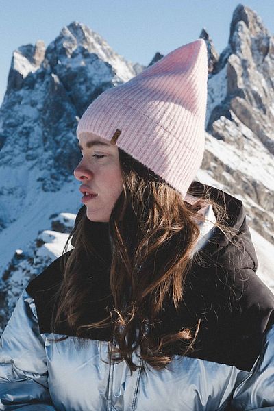 Nordbron Pink Unisex Knitwear Beret - Plain Pattern, Acrylic Color, Logo Detailed Daily Ribbed