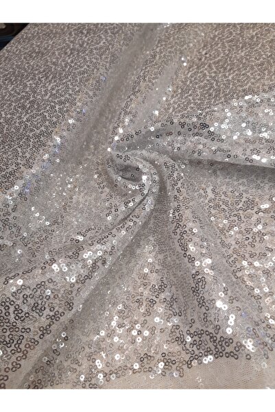 Safir Kumaş Elbiselik Süslemelik 3mm Payet Kumaş 1 Metre