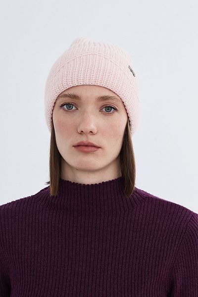 Nordbron Light Pink Knitwear - Soft Beanie Logo Stretchy Winter Perf