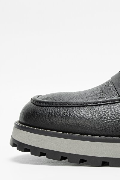 Valmenti Мъжки черни мокасини от естествена кожа