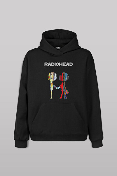 Kendim Seçtim Radiohead logo, majica s kapuljačom Thom Yorke Front Štampano u...