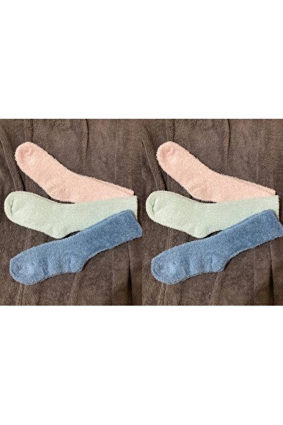Covenile Uyku Çorabı Yumuşak Rahat Yünlü Çorap 6 Çift