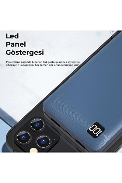 Philips 20000 Mah 22.5w Usb Ve Type-c Pd Üç Çıkışlı Led Göstergeli Powerbank