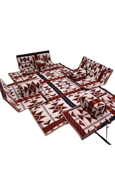 Cady One Heritage 9 Piece Floor Seating Set for Travel, Hiking and Garden