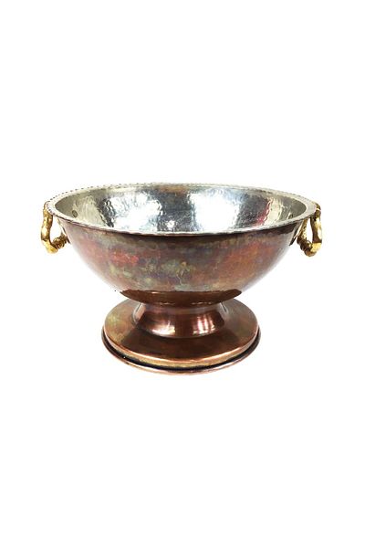 Shark Anatolia Copper Punch Sherbet Bowl Antique Oxide 27cm