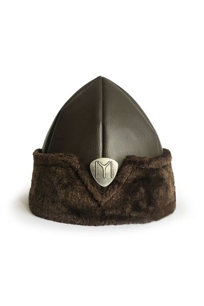 Shark Anatolia قبعة بورك بنية - مع تفاصيل الخياطة