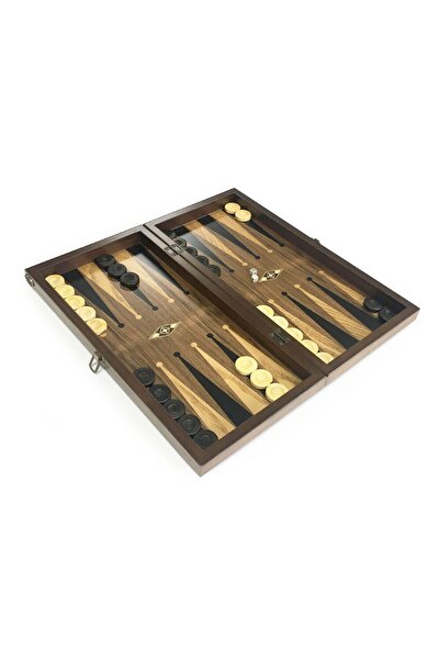Helena Wood Art Eco Handmade Wooden Backgammon Walnut Without Damas