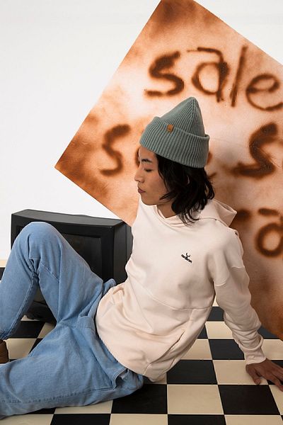 Nordbron Mint Green Unisex Knitwear Beret - Soft Plain Patterned, Acrylic Posie Ribbed with Basic Logo Detail