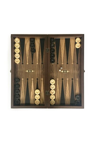 Helena Wood Art Eco Handmade Wooden Backgammon Walnut Without Damas