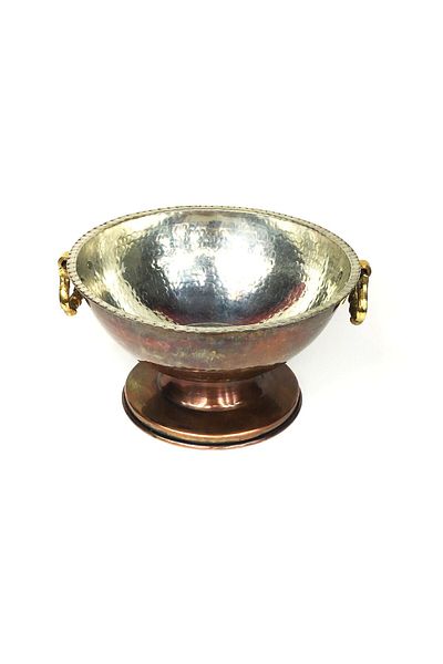 Shark Anatolia Copper Punch Sherbet Bowl Antique Oxide 27cm