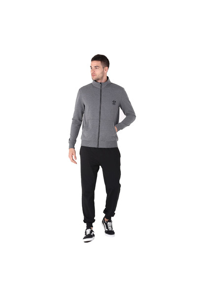 D'S Damat Gri Siyah Erkek Eşofman Takımı Koşu Günlük Dar Paça