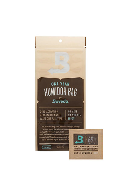 Boveda 1 Yıllık Puro Saklama Poşeti Küçük Boy