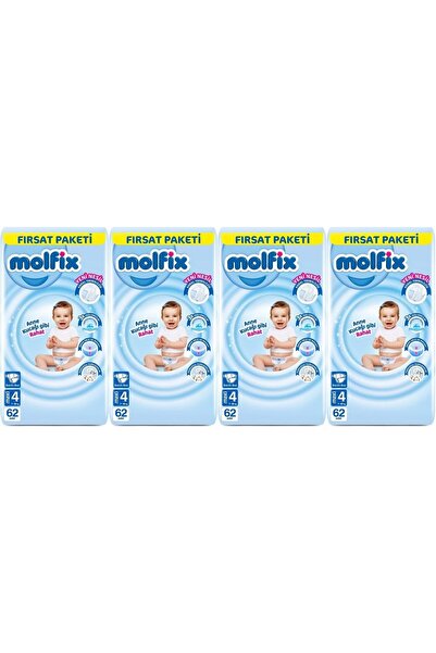 Molfix Bebek Bezi Beden:4 (7-14KG) Maxi 248 Adet Avantaj Fırsat Pk