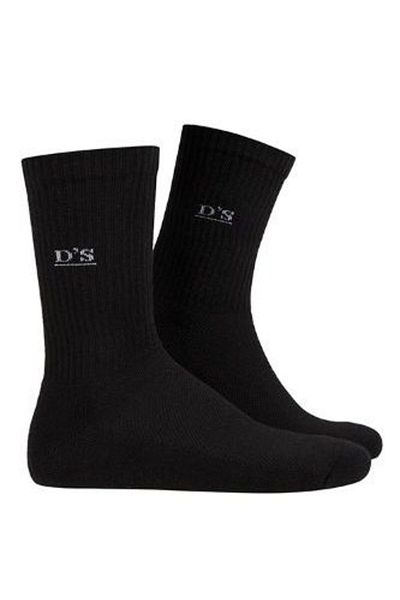D'S Damat Men's Sports 2-Piece Socks Black-White